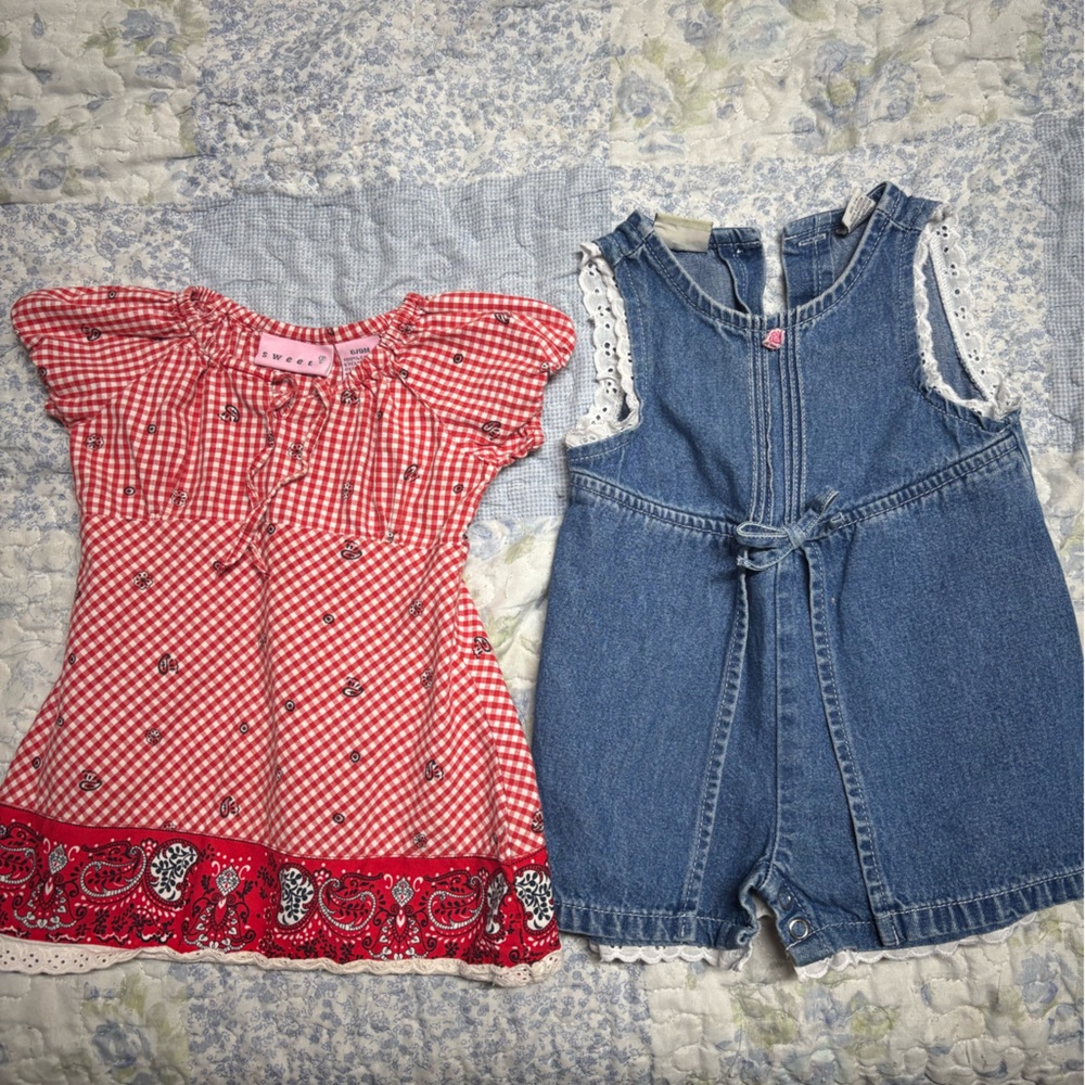 Baby girl dress and romper size 6 month